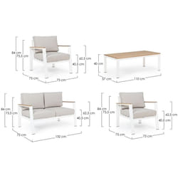 Set salotto Bizzotto Belmar bianco