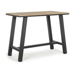 Tavolo bar skipper naturale antracite CM.131X73 Bizzotto