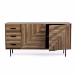 Credenza 2 ante 3 cassetti in legno Darsey