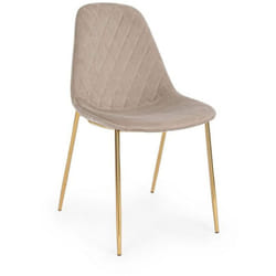 Sedia da Interno modello Terry Velluto colore Tortora