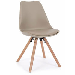 Sedia 'New Trend' con gambe in legno di faggio, per arredo interno 54 x 49 x h 83,5 cm -Tortora / Confezione da 1 pezzo