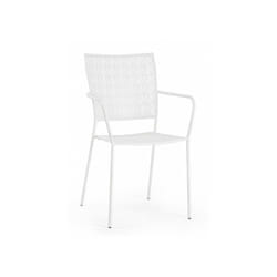 Bizzotto - Sedia da Giardino con Braccioli Lizette Bianco 1PZ - 802964