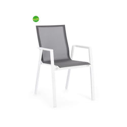 Sedia con braccioli Krion Bizzotto bianco
