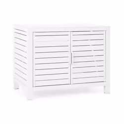 MOBILE OUTDOOR 2 ANTE ATLANTIC BIANCO IN ALLUMINIO VERNICIATO A POLVERE 90X55X70H
