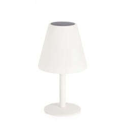 Lampada da tavolo solar a led in acciaio verniciato a polvere epossidica uso interno ed esterno -Bianco