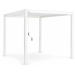 Bizzotto - Pergola da Giardino in Alluminio Gazebo Moderno Bianco Ocean Formato: 3 x 3 m