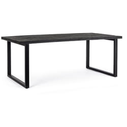 Tavolo 'Hastings' nero in legno di mango e acciaio -Rettangolare / 200x110