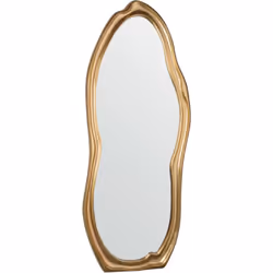 Il Specchio da parete con cornice in poliuretano "Felipe" colore oro è un elegante complemento d'arredo che aggiunge un tocco ...