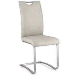 Sedia 'Kenneth' con gambe in acciaio verniciato a polvere epossidica, per arredo interno 42 x 56 x h 102 cm -Tortora / Confezione da 1 pezzo