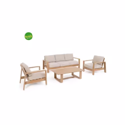 Il Set Salotto Baltic Naturale è prodotto dal brand Bizzotto in alluminio.Questo set è un insieme di 4 mobili (Divano 3 posti ...