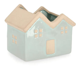 Bizzotto - Vaso khloe rettangolare in porcellana 14,3 x 11 x h11,5 cm -14.3 x 11 x h 11.5 cm / Bianco