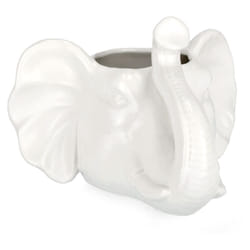 Bizzotto - Vaso jaiden elefante bianco, dolomite per uso interno ed esterno 26 x 28 x h 19,5cm