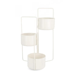Porta fiore 3 Piani 45X68H - keyra - Colore: Bianco