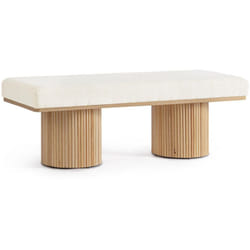 Panca "Floriana" per interno, con Struttura In Mdf E Compensato, da 122x46x42,5h cm