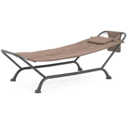 Amaca con supporto in acciaio e cuscino Thalos per giardino 96 x 232 cm