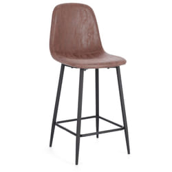 Sgabello per interno 'Irelia' Struttura Seduta e Schienale In Compensato, 46 x 39 x 92 h cm -Cognac