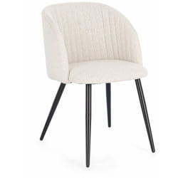Sedia "Queen" con struttura in compensato, per arredo interno 53 x 57 x h 81,5 cm -Avorio / Confezione da 1 pezzo