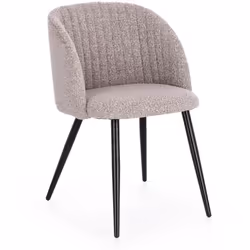 Sedia Effetto Bouclé Visone La sedia Queen Visone è un’elegante e confortevole aggiunta al tuo spazio, la sua struttura in co ...