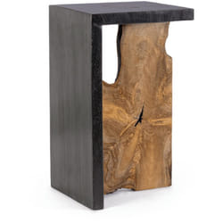 Bizzotto - Tavolino alto sherwood, struttura interna in radici di teak originali, 35 x 30 cm
