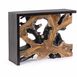La consolle "Sherwood" con struttura interna in radici di teak è un'opzione elegante e distintiva per il tuo spazio interno.  ...
