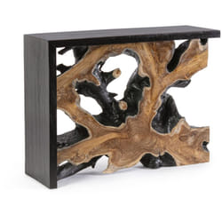 Consolle 'Sherwood' con struttura interna in radici di Teak, per interno -120 x 40 x 75h cm