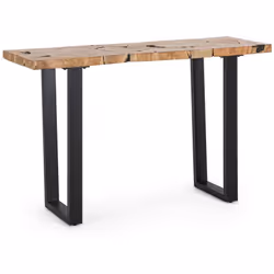 La consolle "Elwood" con piano in radici di teak originali è una scelta straordinaria per chi cerca un pezzo d'arredamento un ...