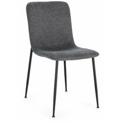 Sedia 'Rinas' con struttura in compensato, per arredo interno 44 x 56 x h 81 cm -Grigio Scuro / Confezione da 1 pezzo