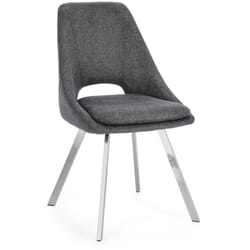 Sedia 'Kashar' con struttura in compensato, per arredo interno 45 x 49,5 x h 85 cm -Grigio Chiaro / Confezione da 1 pezzo