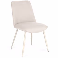 La sedia Cora Beige/Beige è progettata con una struttura robusta in acciaio e gambe verniciate a polvere epossidica, che la r ...