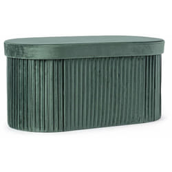 Poltrona Pouf "Jocelyn" per interno, con struttura in mdf -Rettangolare / Verde
