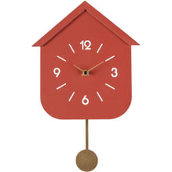 Bizzotto - Orologio da parete con pendolo 'Home' in acciaio a batteria h 24x5,5x37,5 cm -Verde