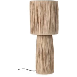 Bizzotto - Lampada da tavolo 'Kanda' in rafia e metallo h 59 cm