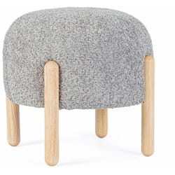 Bizzotto - Sgabello per interno 'Dayla' Struttura In Compensato, 45 x 45 x 38 h cm -Grigio Chiaro