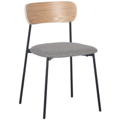 Sedia 'Genevieve' con struttura in compensato, per arredo interno 46 x 49 x h 76,5 cm -Visone / Confezione da 1 pezzo