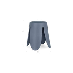 Sgabello Imogen Ottanio in Semilpelle e Plastica