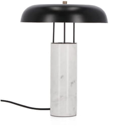 Lampada da tavolo 'Kaithal' in marmo bianco h 33 cm