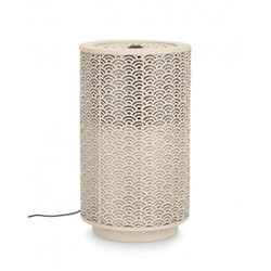 Bizzotto - Fontana per uso interno ed esterno 'akira' cilindrico beige con led -Ø25x23h