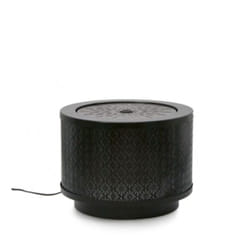 Bizzotto - Fontana per uso interno ed esterno 'miki' tondo con led in metallo -Ø25x23h / Nero
