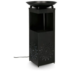 Bizzotto - Fontana yuki rettangolare con led 40,5x40,5x78h -Nero