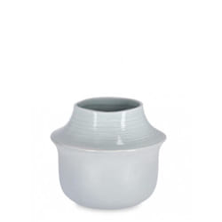 Bizzotto - Vaso isao azzurro ceramica impermeabile internamente -Ø25x21h