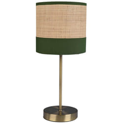 Lampada da tavolo 'Aylen' con base in acciaio h 39 cm -verde