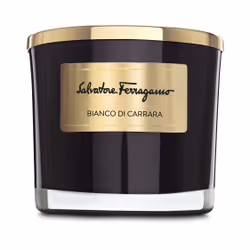 Salvatore Ferragamo Bianco Di Carrara - Candle 170g, Rotondo, Nero, 1 pz