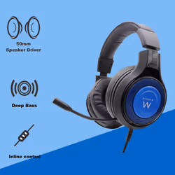 Ewent PL3322 cuffia e auricolare Cablato Passanuca Gaming Nero, Blu - Vista aggiuntiva 5