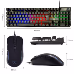 Ewent PL3200 tastiera Mouse incluso Gaming USB QWERTY Italiano Nero - Vista aggiuntiva 3