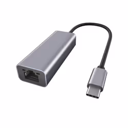 Ewent EW9818, Cablato, USB tipo-C, Ethernet, 1000 Mbit/s, Nero, Grigio