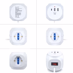 Ewent EW3860 prolunghe e multiple 1,5 m 3 presa(e) AC Interno Bianco