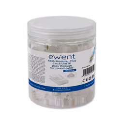 Ewent IM1206, RJ-45, Trasparente, Maschio, Dritto, Policarbonato (PC), Cat6