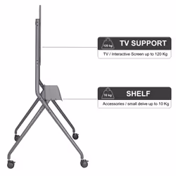 Ewent EW1542 Supporto per display espositivi 86" Nero - Vista aggiuntiva 5