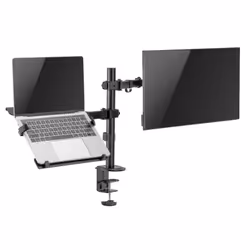 Ewent EW1519 supporto per laptop Braccio per computer portatile e monitor Nero 39,6 cm (15.6") - Vista aggiuntiva 5