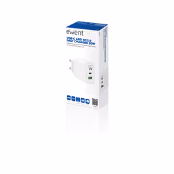 Ewent EW1325 Caricabatterie per dispositivi mobili Universale Bianco AC Ricarica rapida Interno